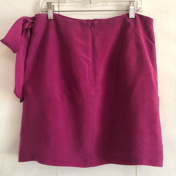Nanette Lepore Fushia Tie Waist Mini Skirt - Picture 4 of 8